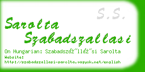 sarolta szabadszallasi business card